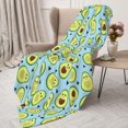 thumbnail image 3 of Disketp Avocado and Hearts Cozy Flannel Fleece Throw Blanket: Has a velvety texture for All Seasons - Perfect for Women, Men, & Kids", 3 of 6