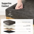thumbnail image 4 of MF Studio 24" Counter Height Bar Stool with Back Set of 2, Faux Leather Bar Chair for Kitchen Island, Gold & Dark Gray, 4 of 8