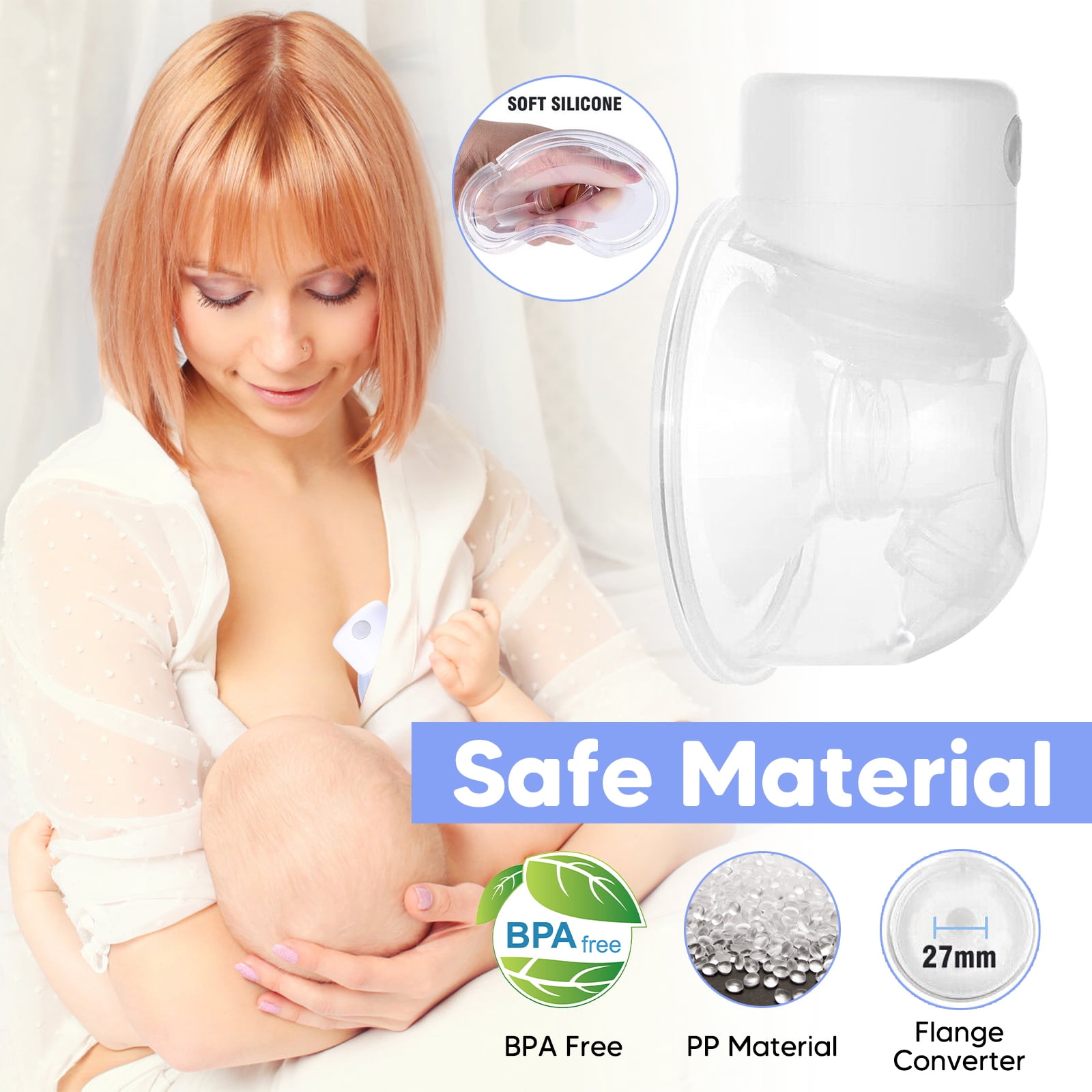 Momcozy S12 9-Levels Double Wearable Breast Pump - White - Pasadena Music  Academy – Music Lessons in Pasadena