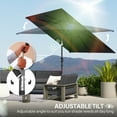 thumbnail image 4 of Outsunny Parasol de Patio Inclinable, Parasol de Jardin de Marché avec Manivelle, Gris Foncé, 4 of 10