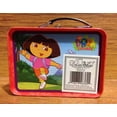 thumbnail image 3 of BNIP Mini Dora the Explorer Box Pink & Purple Tin Lunch Box Handle Working Clasp, 3 of 4
