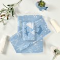 thumbnail image 6 of 3 Sizes of Towel Sets Including Bath Towel Hand Towel and Washcloth for Daily Use Light Blue Marine Animal Design, 6 of 8