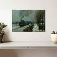 thumbnail image 2 of Elephant Stock Train In The Snow 1875 Wall Art - Horizontal Canvas Wall Art - Living Room Wall Decor - Transportation Canvas - Blue And Gray Decor By Claude Monet - 12" x 8", 2 of 8