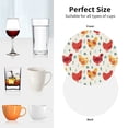 thumbnail image 6 of Honeii Colorful Flower Chickens Print Leather Coaster Set of 4, Ideal for Safeguarding Your Furniture from Drinks Spills and Effortless Cleanup-Round Shape, 6 of 6