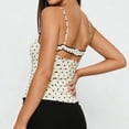 thumbnail image 5 of Tsesme Women's Polka Dot Tank Tops Fashion Lace Patchwork Spaghetti Strap Tops Summer Slim Fits Sleeveless Tops,Black,M, 5 of 7