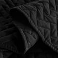 thumbnail image 6 of JML Quilt Set Queen Size 3 Piece, Soft Microfiber Coverlet Set With 2 Shams,Black Weave, 6 of 6