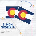 thumbnail image 3 of (2 Pack) Colorado Flag Magnets - Colorado State Emblem - Rocky Mountain Souvenir - 5 Inches On Longest Side - Thick Durable Magnet - Made in USA - MAG22915, 3 of 7