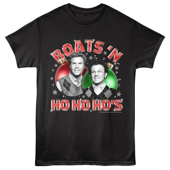 Step Brothers Boats N Ho-Ho-Ho's Men's T Shirt (Black, AdultS)