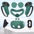 thumbnail image 2 of Multi-Color Silicone Protection Set for Meta Quest 3S VR Devices(Green), 2 of 4