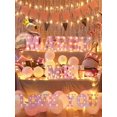 thumbnail image 2 of 1PC pink sequin luminous letters&numbers desktop decoration small night light romantic proposal birthday party atmosphere light guiding street light, 2 of 5
