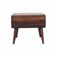 thumbnail image 4 of Dark Brown Solid Wood Coffee Table, Open Design with Nordic Legs for Living Room, 4 of 7