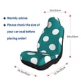thumbnail image 5 of Cauagu Teal And White Polka Dot Print Car Seat Covers,Universal Automotive Seat Covers Car Seat Protectors Easy to Install Car Cover Car Accessories Auto rucks Van & SUV-2 PCS, 5 of 9