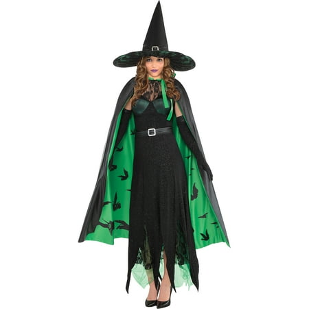 Suit Yourself The Wizard of Oz Wicked Witch Costume for Women, Includes Dress, Cape, Gloves, and Hat