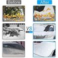 thumbnail image 3 of Pare-Brise Avant Voiture, Magnétiques Bâche Pare Brise, Pare-Soleil Anti Givre Neige Anti Glace UV Soleil Protection Repliable Universelle pour Voiture SUV(193 * 126cm), 3 of 5