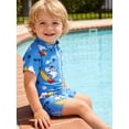 thumbnail image 4 of MAMAMI Newborn Infant Baby Boys Swimsuit One-Piece Zipper Cartoon Print Bodysuit Toddler Cute Bathing Suit, 4 of 7