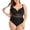 Black, variant on RUTAYY Women Plus Size Solid Color Swimwear With High Elastic Nylon Material Adjustable Shoulder Straps And Underwire Cups Points Seaside Swim Wear