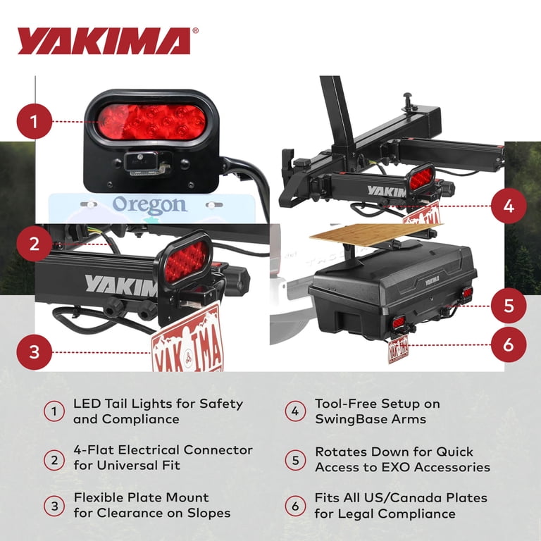 Yakima EXO LitKit with Tail Lights Accessory for EXO Hitch Rack
