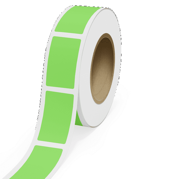 JAM Paper Standard Label Rolls, Rectangle, 2 1/4 x 4, Neon Green, 125 Labels/Roll