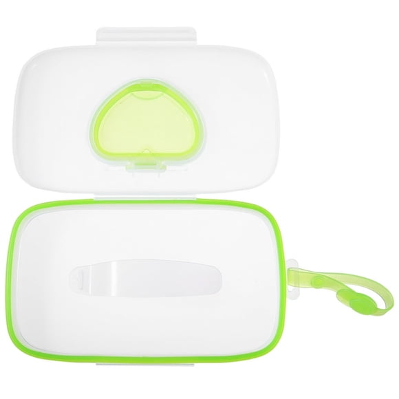 CHUANK 2Pcs Travel Wet Wipe Dispenser - Portable Container (White+Green)