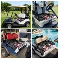 thumbnail image 6 of Golf Cart Seat Covers for 2 Seater,Black Christmas Microfiber Cart Seat Towel Blanket,Winter Snowman Xmas Tree Snowflake Absorbent Breathable Non Slip Bench Seats Protector for Golf Course 51"x31", 6 of 9