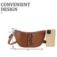 thumbnail image 4 of Bolsa De Hombro Bolsa de pecho para mujer Correa de hombro ajustable Color sólido Monedero para niñas Marrón Ndcxsfigh Para Estrenar, 4 of 4