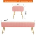 thumbnail image 4 of SYNGAR Beige Fabric Bench, Button-Tufted Upholstered Bench for Bedroom End of Bed, 45 inches, D5323, 4 of 7