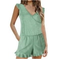thumbnail image 1 of TIMIFIS Women Swim Romper with Built in Bra and Pockets, Ones Piece coverage Bathing Suits Boyleg Jumpsuit Swimsuit with Pockets - Spring/Summer, 1 of 6