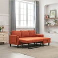 thumbnail image 4 of Resenkos L Shaped 4-Seat Sleeper Sectional Sofa Couch Pull-Out Bed and Storage Chaise Lounge, Orange, 4 of 12
