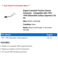 thumbnail image 2 of Engine Camshaft Position Sensor Connector - Compatible with 1994 - 1996 Oldsmobile Cutlass Supreme 3.4L V6 1995, 2 of 2