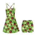 thumbnail image 5 of Yuyamidu Cute Ladybug Activewear Dresses for Women Size 2XL, Daisy Workout Dress with Separate Shorts Green Athletic Dresses Golf Tennis Dress, 5 of 7