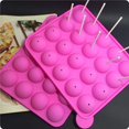 thumbnail image 2 of Paquete de 2 moldes de silicona para Tartas, 20 cavidades, ideal para caramelos duros, piruletas y cupcakes de fiesta, fácil desmoldar a alta temperatura, 2 of 5