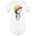 thumbnail image 1 of Girl With Beach Clothes Art Bodysuit Infant -Image by Shutterstock,  Newborn, 1 of 2