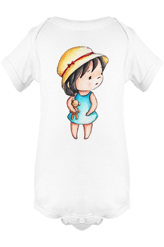 Girl With Beach Clothes Art Bodysuit Infant -Image by Shutterstock,  Newborn