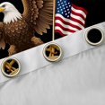 thumbnail image 4 of Manfei Bald Eagle Us Flag Kitchen Curtains,Red Stripes Black Out Curtains Pack of 2 (42x63 Each),Black, 4 of 7