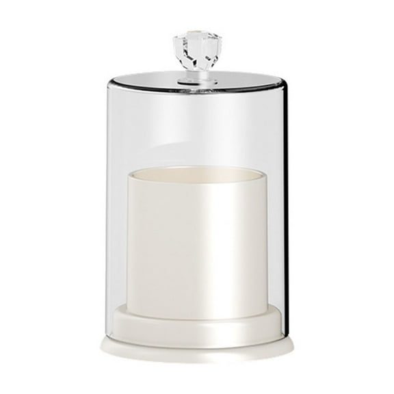 Yonrjhukm Cotton Ball Dispenser, Cotton Swab Container, Makeup Organizer, Acrylic Bathroom Storage Canister for Cosmetics, Compact Toothpick Holder, Clear Jar for Accessories