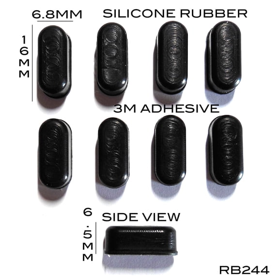 VATH Self Adhesive Silicone Rubber Feet 16mm(L) x 6.8mm(W) x 6.5mm(H) 8pcs [RB244]