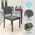 thumbnail image 4 of Martha Stewart Indoor-Outdoor Stackable Patio Dining Chair in Gray Rattan Wicker, 4 of 13