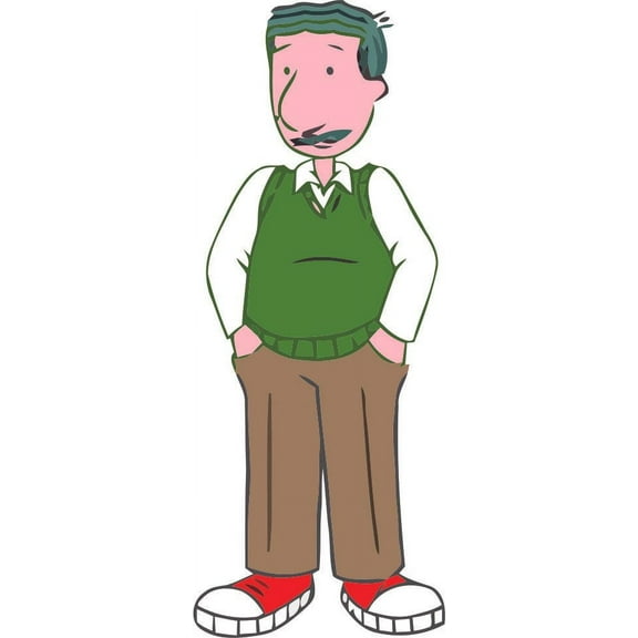 Mr Bud Dink 90s Show Cartoon Character Movie Wall Sticker Vinyl Wall Art Decal for Baby Kid Bedroom Nursery Kindergarten Daycare Home Decor Stickers Vinyl Wall Art Decoration Size (30x15 inch)