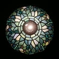 thumbnail image 4 of Tiffany Lamp Shade Replacement W12 Inch H6 Inch for Table Lamps Ceiling Fixture Pendant Light Stained Glass Sea Blue Dragonfly Style S147 Lover Living Room Bedroom Coffee Bar Study Bedside, 4 of 6