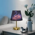 thumbnail image 6 of Tapered Desk Lamp with Antique Brass Base Table Lamps Dimmable LED Bulb Button Switch Night Light Elegant Swan Medium, 6 of 8