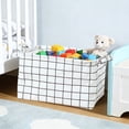 thumbnail image 6 of Square Storage Bin with Handles Foldable Clothes Canvas Fabric Storage Basket for Organizing Home Kitchen Boys and Girls Toys Office Closet Shelf Baskets, 6 of 6