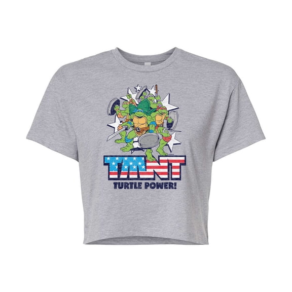 Teenage Mutant Ninja Turtles - Turtle Power Americana - Juniors Cropped Tee