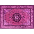 thumbnail image 1 of Ahgly Company Indoor Rectangle Medallion Pink Traditional Area Rugs, 8' x 12', 1 of 4