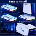 thumbnail image 5 of Pecham PS5 Stand Cooling Station with Fan Fit for PS5/PS5 Slim Console, Charging Station with Dual Controller Charger, Headset Holder, Vertical Charging Stand for PS5 Slim Disc/Digital, 5 of 9