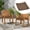 Coffee, variant on Outdoor Chair Cushion Covers, 17.7'' X 17.7'' X 2'', Waterproof and Fade-Resistant Outdoor Cushion Cover Replacement for Outdoor Slipcovers,Rattan Chair Sofa & Lounge Seat, Dark Gray
