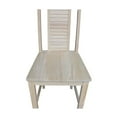thumbnail image 4 of International Concepts Seaside Solid Wood Shutter Back Counter Height Stool, Unfinished, 4 of 10