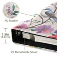 thumbnail image 3 of FORMRS 3 Ring Photo Album 4"x6" Self Adhesive Large Capacity PU Leather Cover, Purple Floral Pattern, 3 of 8