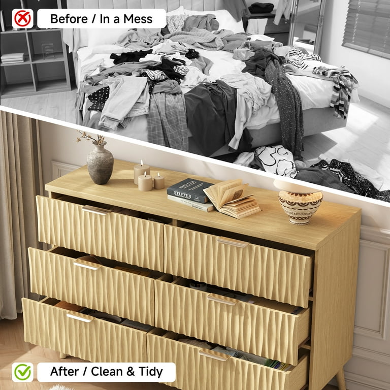 48 inch wide modern dresser Amazon.com: TXGDPIONEER White Dresser for Bedroom,48 Inch Wide 6 Drawers with No Handles,Modern Dresser with Deep Drawers,Large Wood Double Chest of Drawer for Hallways : Home & Kitchen