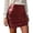Red, variant on Ediodpoh Leather Skirts for Women High Waist Pu Pleated Zipper Fanny Pack Pencil Skirt Beige L