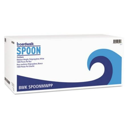 - Boardwalk MWPPTS Mediumweight Polypropylene Cutlery, Teaspoon, White, 1000/carton